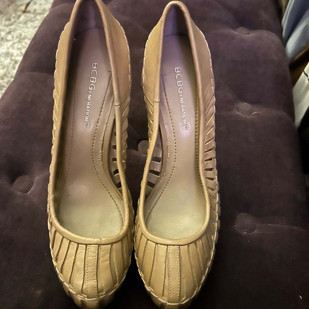 BCBGeneration Women's Beige Heels